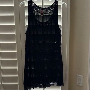 Johnny Was Floral Embroidered Lace Top